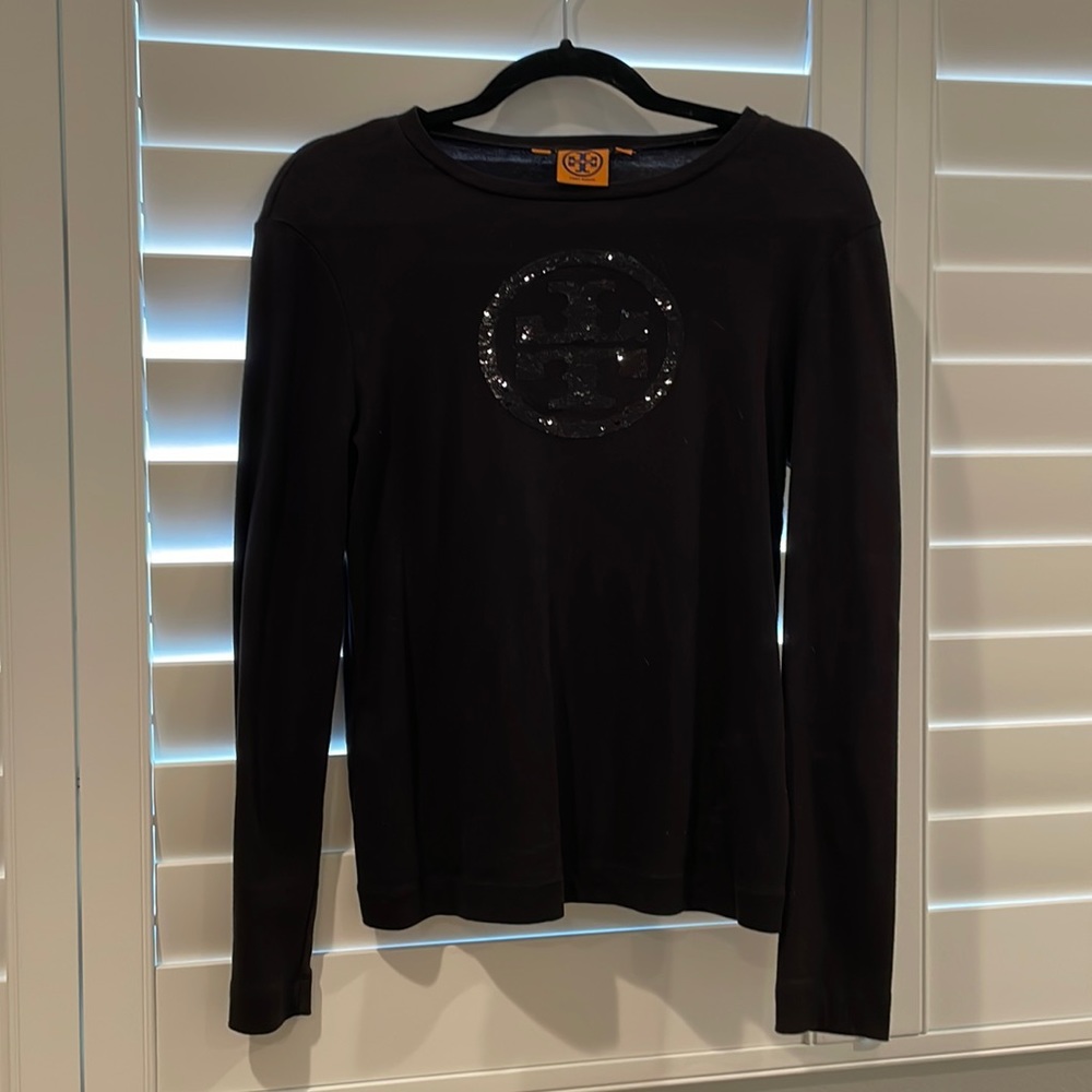 Black Long Sleeve Tory Burch Shirt